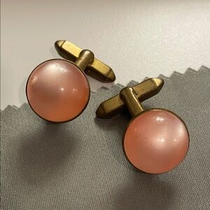 Vintage Art Deco Men's Moonglow Lucite Cufflinks